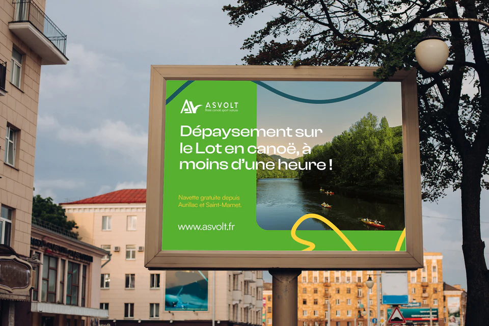 Panneau grand format conçu pour Asv’olt