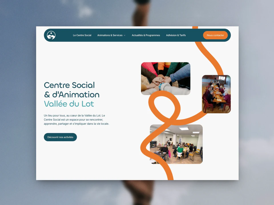 Page d’accueil du site du Centre Social Vallée du Lot