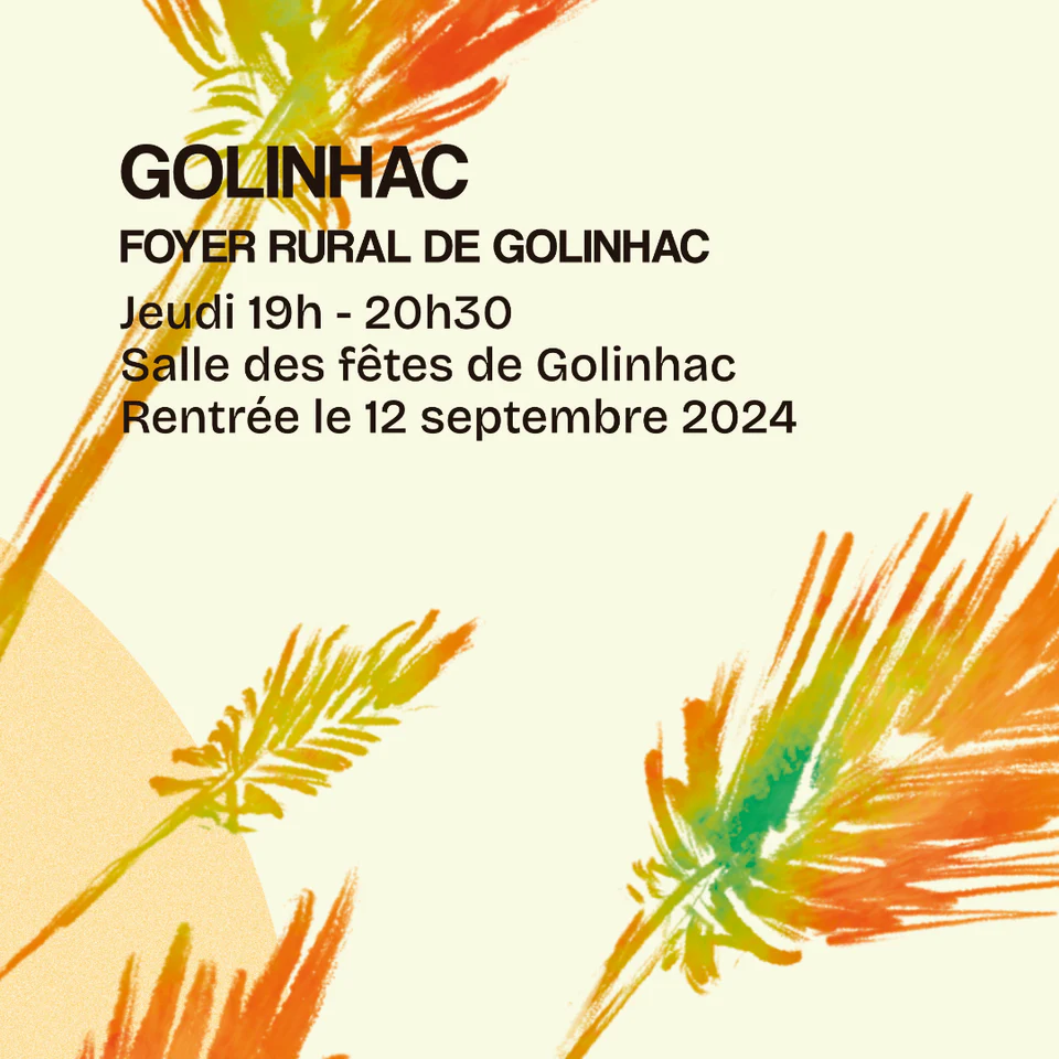 Déclinaison de l’affiche Les Champs du Yoga pour Golinhac