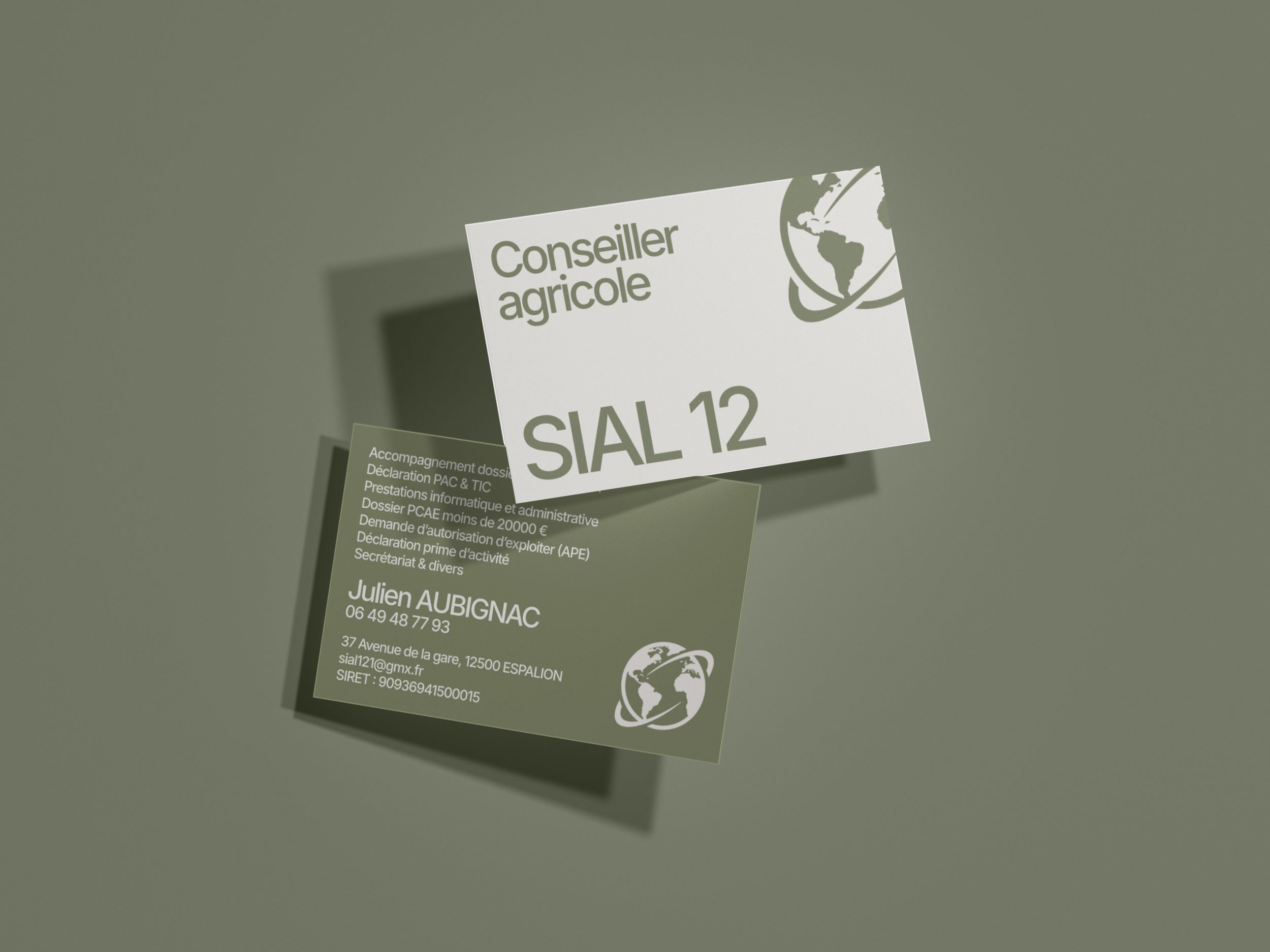 Cartes de visite conçues pour SIAL 12