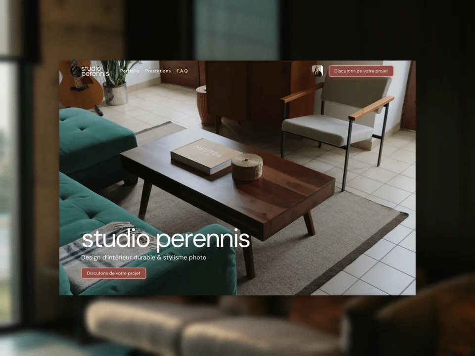 Page d’accueil du site Studio Perennis